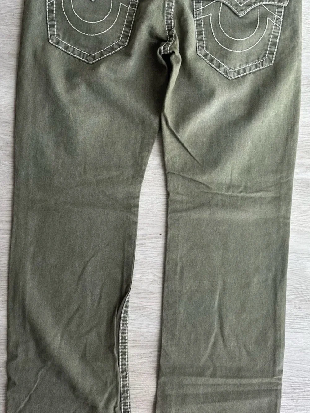 True Religion Men's Straight Jeans in Olive